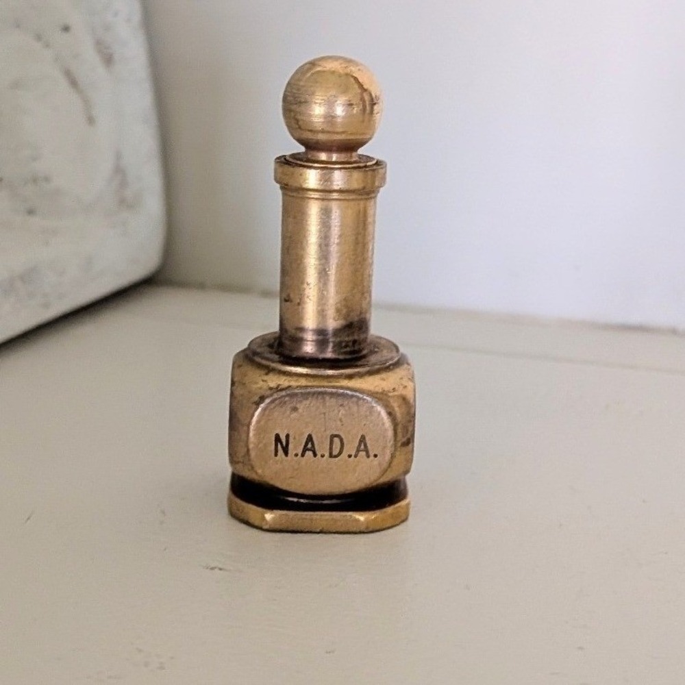 Vtg National Automobile Dealers Assn NADA Brass Perfume Bottle Ernest Steiner